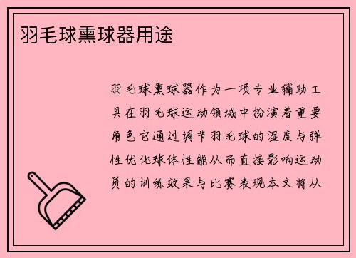 羽毛球熏球器用途